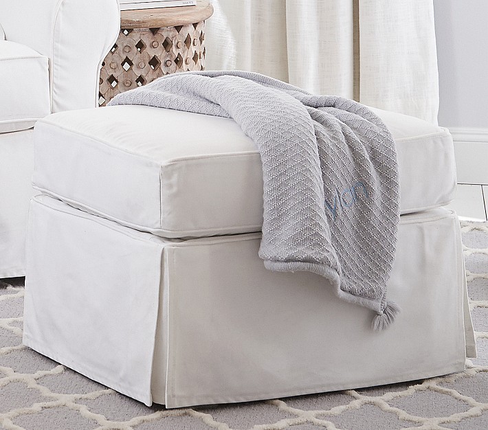 Comfort Slipcovered Ottoman