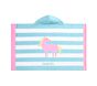 Unicorn Stripe Kid Beach Hooded Towel