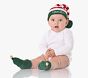 Santa's Helper Pajama, Hat and Bootie Set