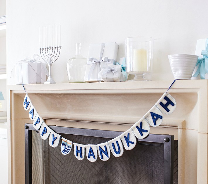 Happy Hanukkah Felt Garland