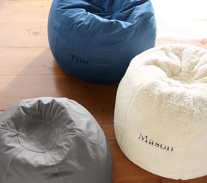 Pottery barn sherpa bean bag discount
