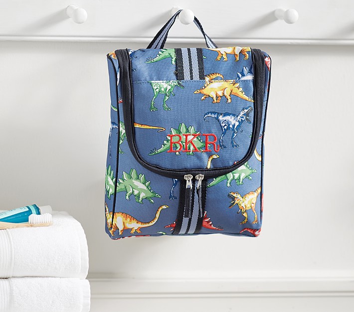 Mackenzie Blue Multi Dinos Toiletry Bag