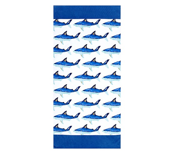 Ibiza Shark Kids Beach Towel | Pottery Barn Kids