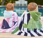 Whale Stripe Baby Beach Hooded Towel