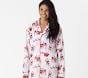 Adult White Santa Flannel Pajama Set