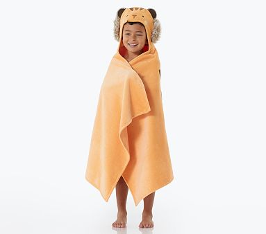 Babyhug Hooded Towel Tiger Graphic - Orange