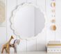 White Scalloped Capiz Mirror