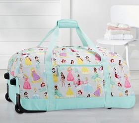 Aqua Disney Princess Medium Rolling Kids Duffle Bag Pottery Barn Kids