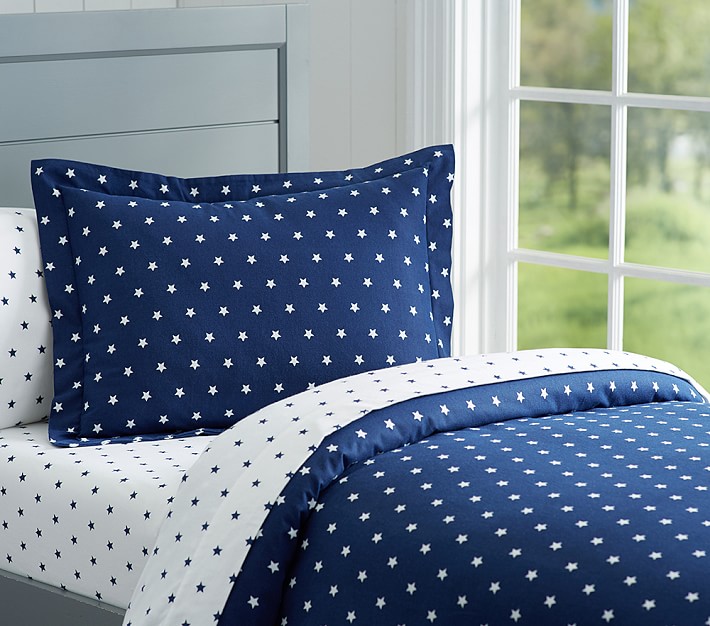 Star Flannel Duvet Cover &amp; Shams