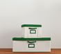 Green Contrast Border Lidded Storage