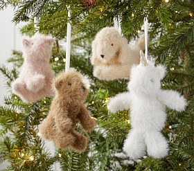 Knit Plush Christmas Ornaments Pottery Barn Kids