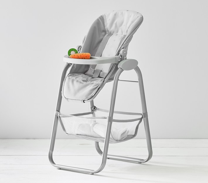 Gray Stars Doll High Chair