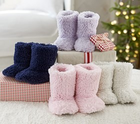 Children's sherpa slippers best sale