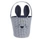 Navy Gingham Bunny Easter Bucket