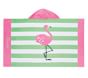 Flamingo Stripe Kid Beach Hooded Towel