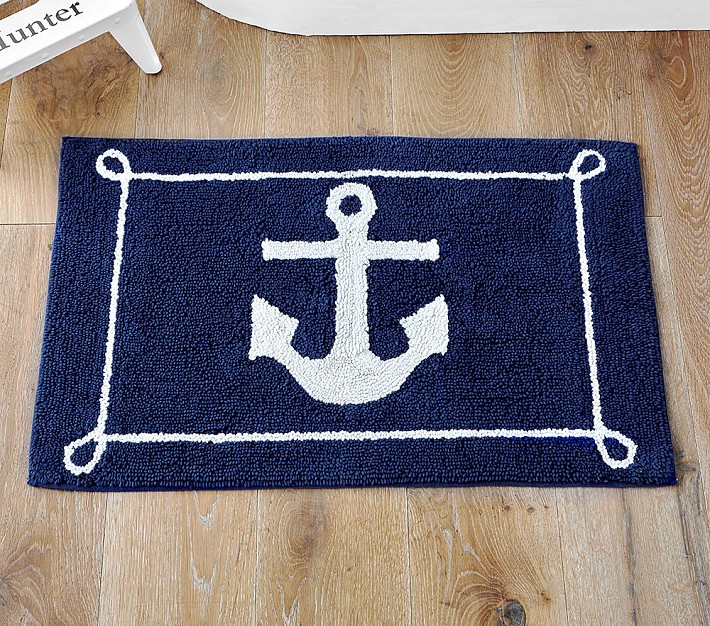 Nautical Anchor Bath Mat