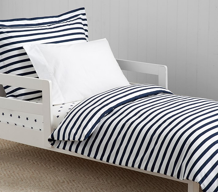 Organic Breton Stripe Toddler Duvet Cover