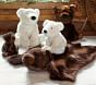 Brown Bear Faux Fur Plush Play Mat