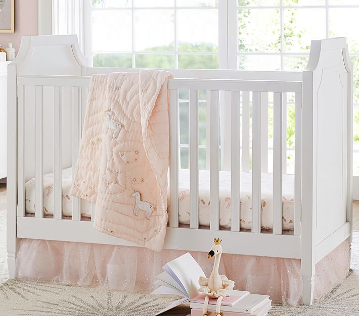 Pottery barn baby crib skirt on sale