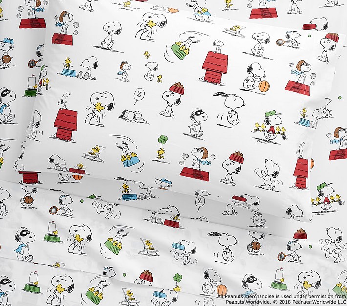 Organic Peanuts&#174; Snoopy&#174; Toddler Bed Sheet Set &amp; Pillowcase