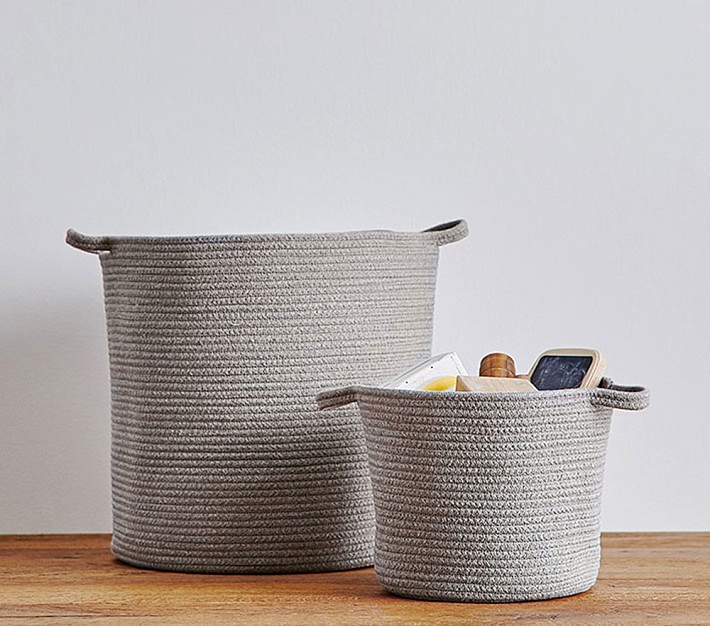 Heather Gray Sloan Cotton Rope Storage