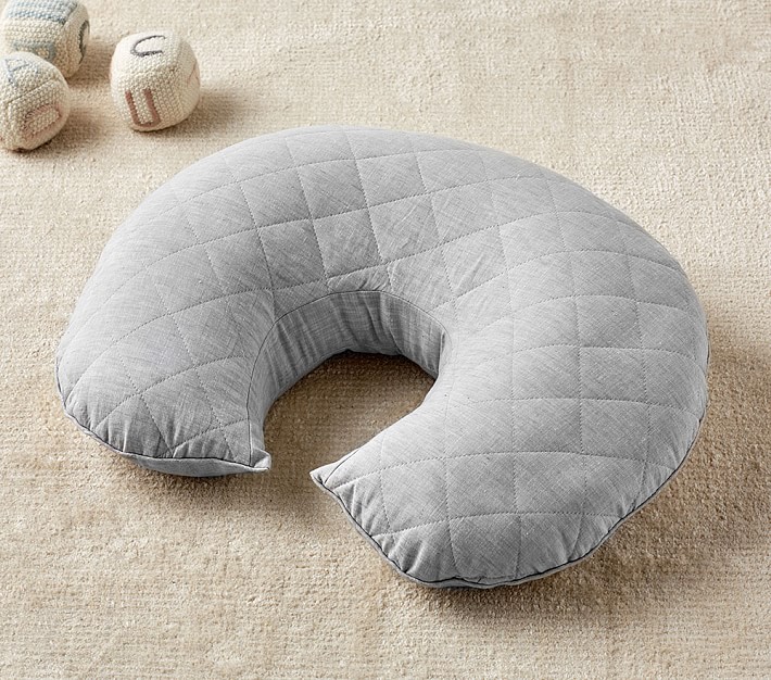 Gray Belgian Linen Boppy&#174; Bare Naked Nursing Pillow &#38; Cover