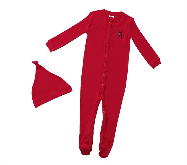 Reindeer Nursery Pajama &amp; Hat Set