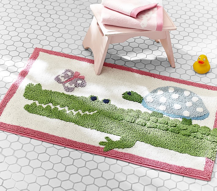 Alligator Kids Bath Mat | Pottery Barn Kids