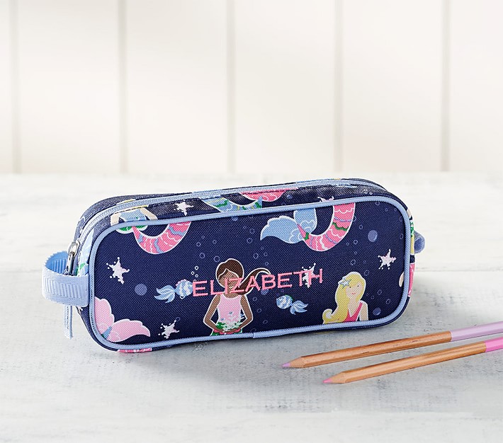 Mackenzie Navy Mermaids Pencil Case