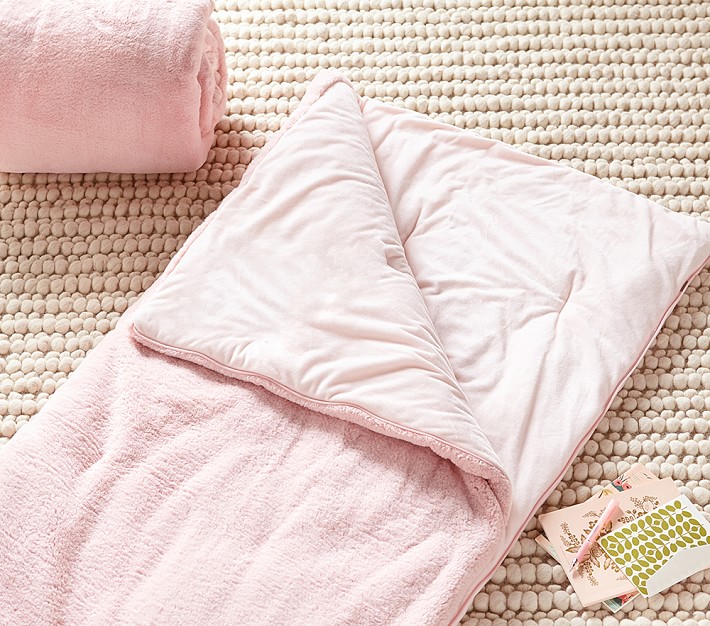 Pastel Faux Fur Sleeping Bag