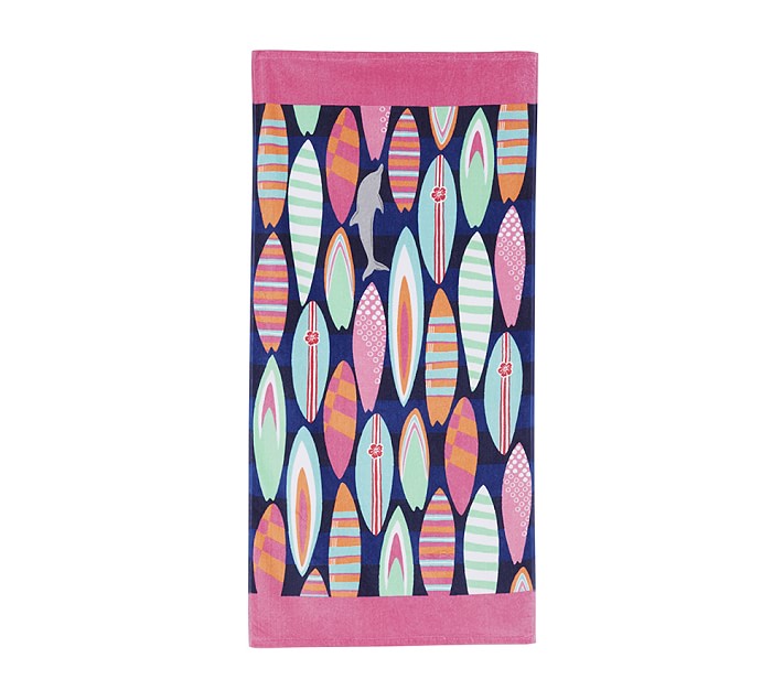 Classic Icon Surfboard Girl Mini Towel