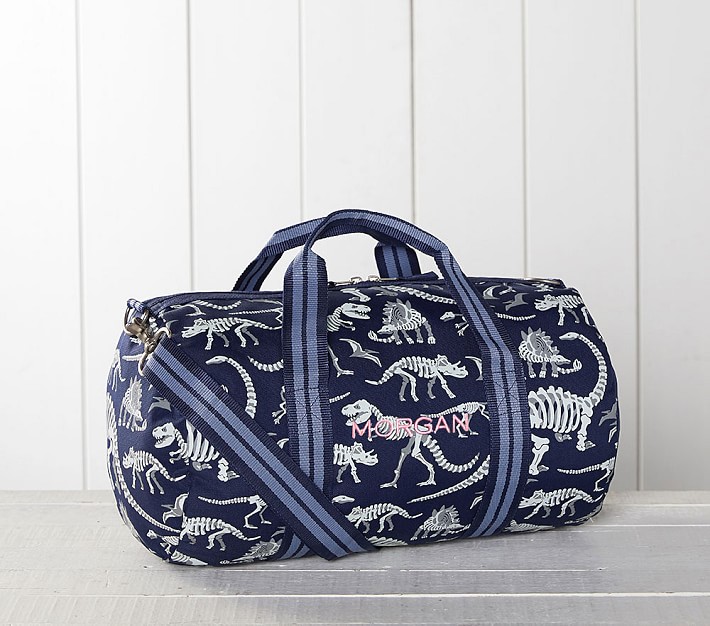 Mackenzie Blue/Gray Glow-in-the-Dark Dinos Small Gym Bag