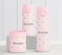 Mackenzie Pink/Gold Foil Hearts Water Bottles