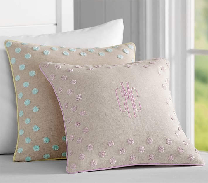 Polka Dot Personalized Shams