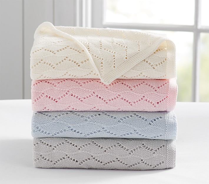 Trellis Knitted Baby Blanket