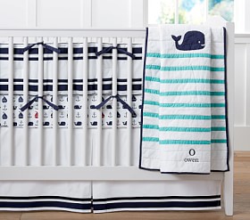 Hamptons whale baby bedding on sale