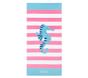 Seahorse Classic Stripe Kid Beach Towel