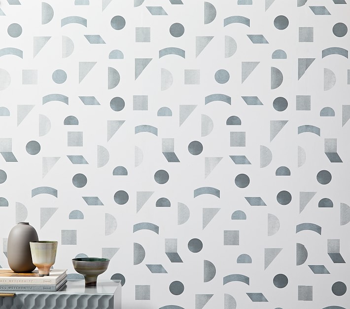 west elm x pbk Mid-Century Geo Wallpaper