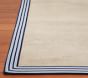 Chenille Jute Stripe Border Rug