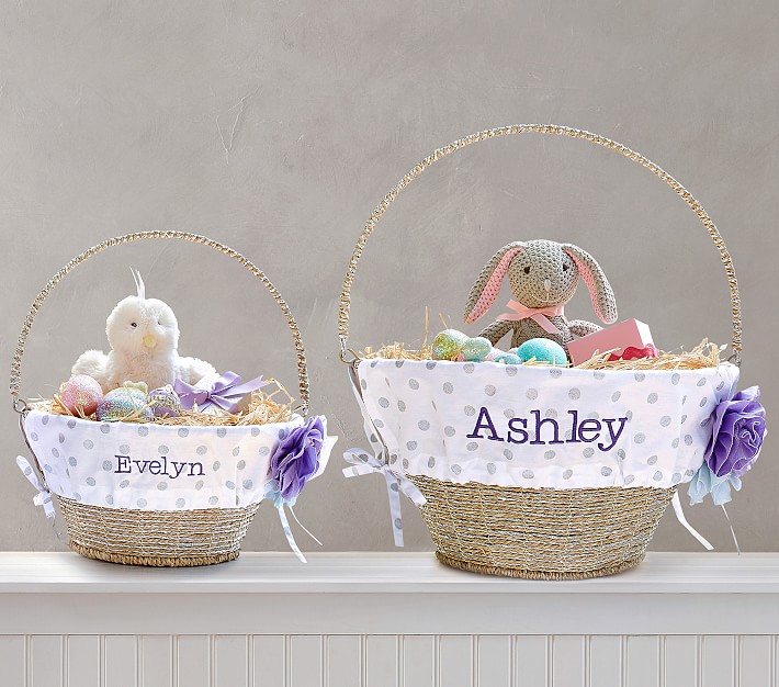 Glitter Dot Easter Basket Liners