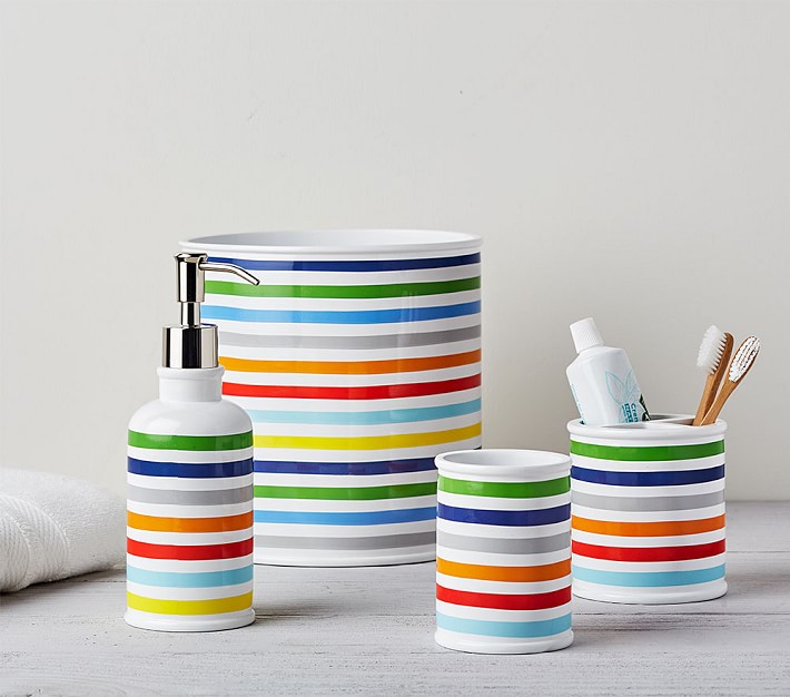 Rainbow Stripe Bath Accessories