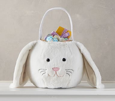 White Bunny Puffy Easter Basket | Pottery Barn Kids