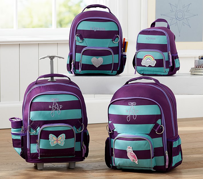 Fairfax Turquoise/Plum Stripe Backpacks