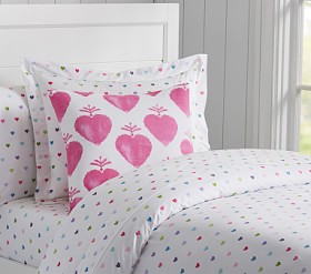 Pottery barn heart sheets online