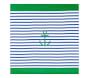 Anchor Stripe Family Kid Beach Towel Navy Green