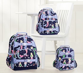 Mackenzie Navy Mermaid Kids Backpack Pottery Barn Kids