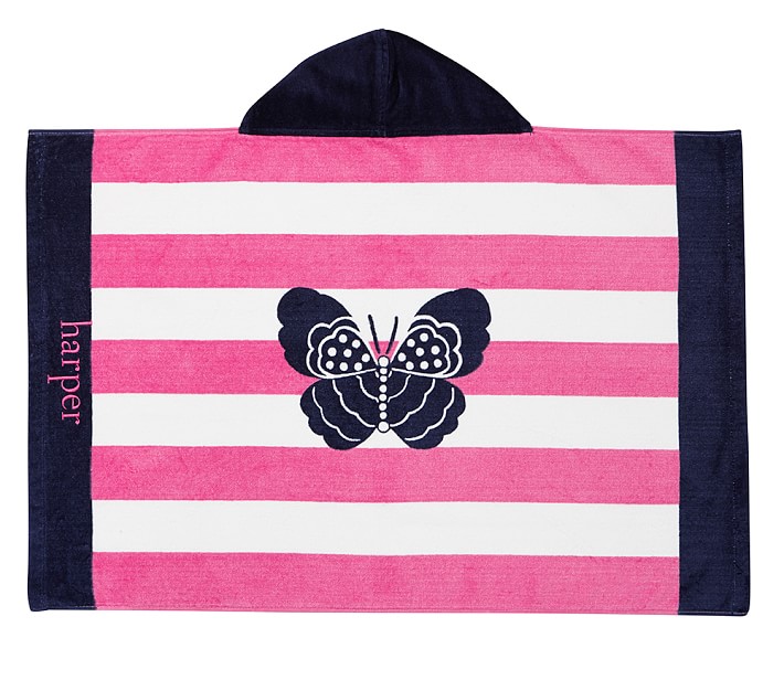 Classic Rugby Butterfly Baby Beach Hooded Towel