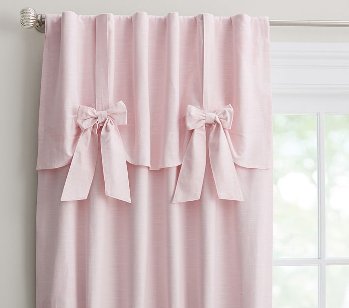 Pottery Barn Kids Light Pink Cotton Valance 4PC outlets Set