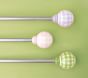 Gingham Finial &#38; Hardware Set