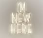 &quot;I'm New Here&quot; LED Sentiment Wall Light